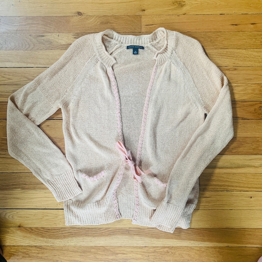 Banana Republic‎ peach cardigan sweater M